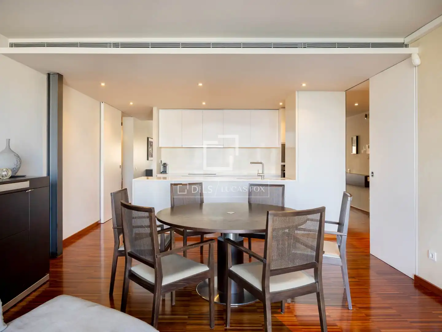 Dining room of Attic for sale in Barcelona  with Air Conditioner, Parquet flooring and Terrace