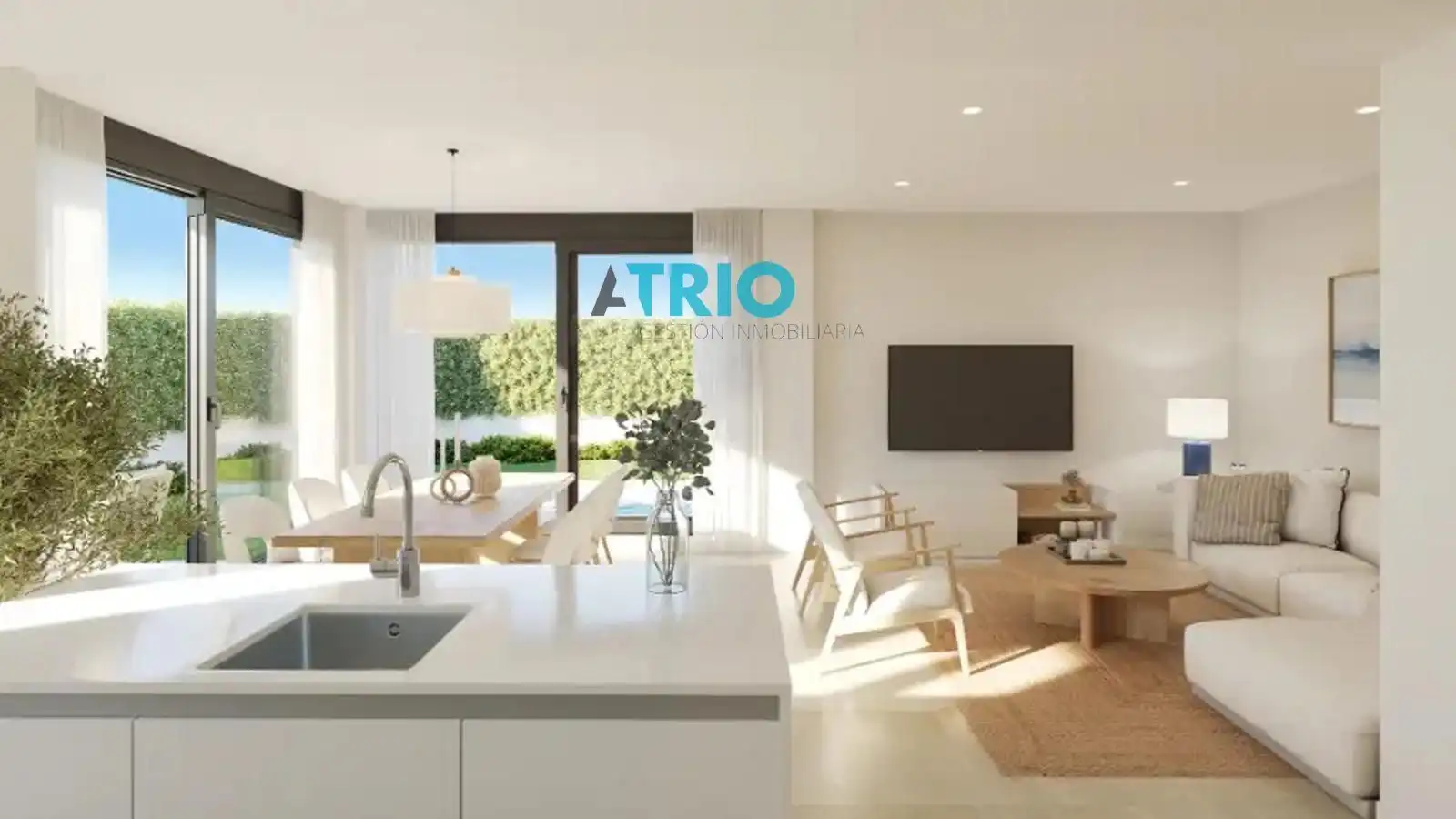 Wohnzimmer von Einfamilien-Reihenhaus zum Verkauf in  Palma de Mallorca mit Klimaanlage, Heizung und Terrasse