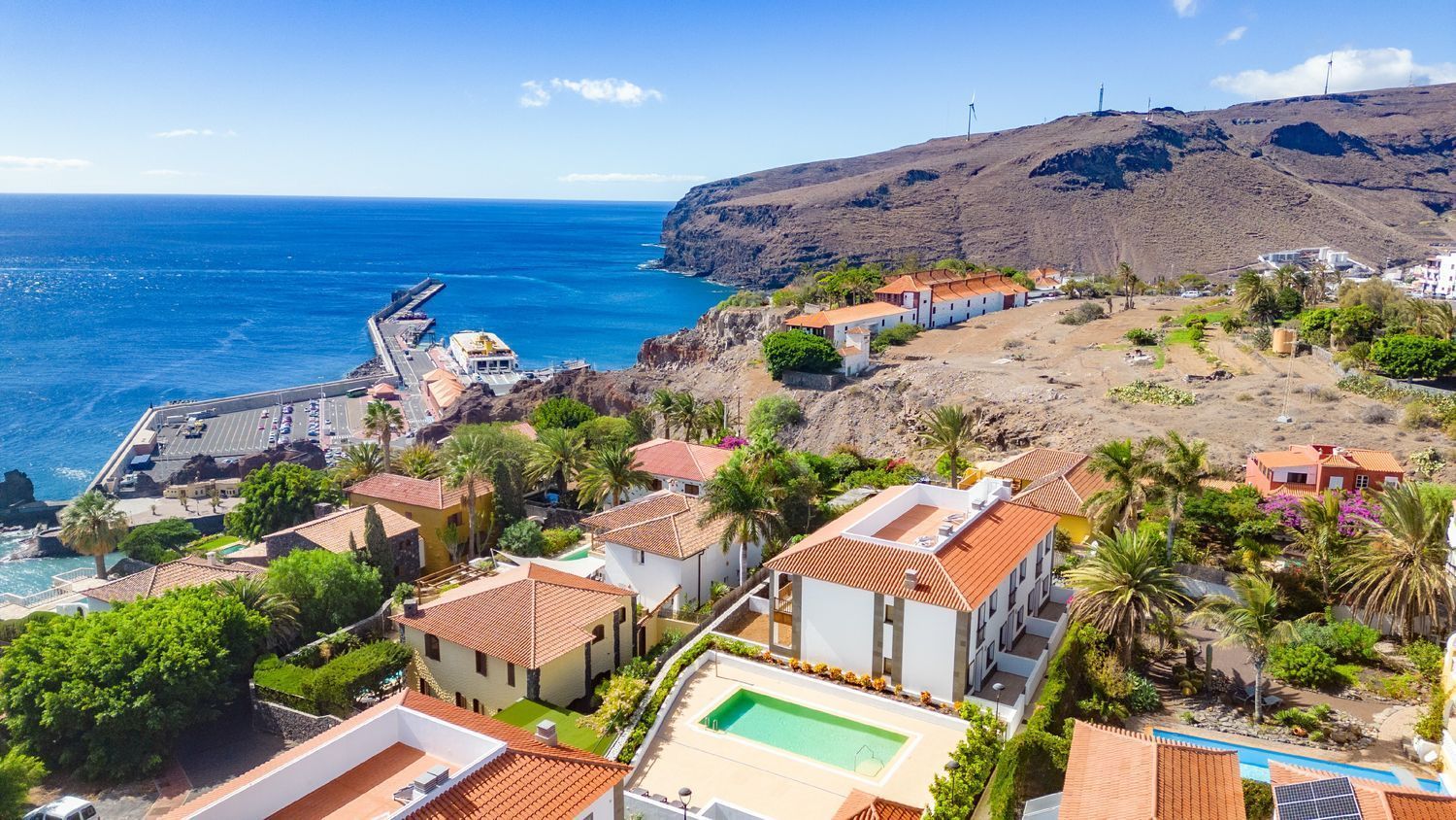 Vista exterior de Casa o xalet de lloguer en San Sebastián de la Gomera amb Jardí privat, Terrassa i Traster