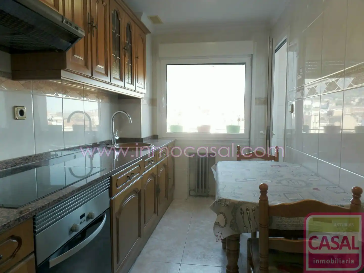 Kitchen of Flat for sale in Oviedo   with Heating, Terrace and Furnished