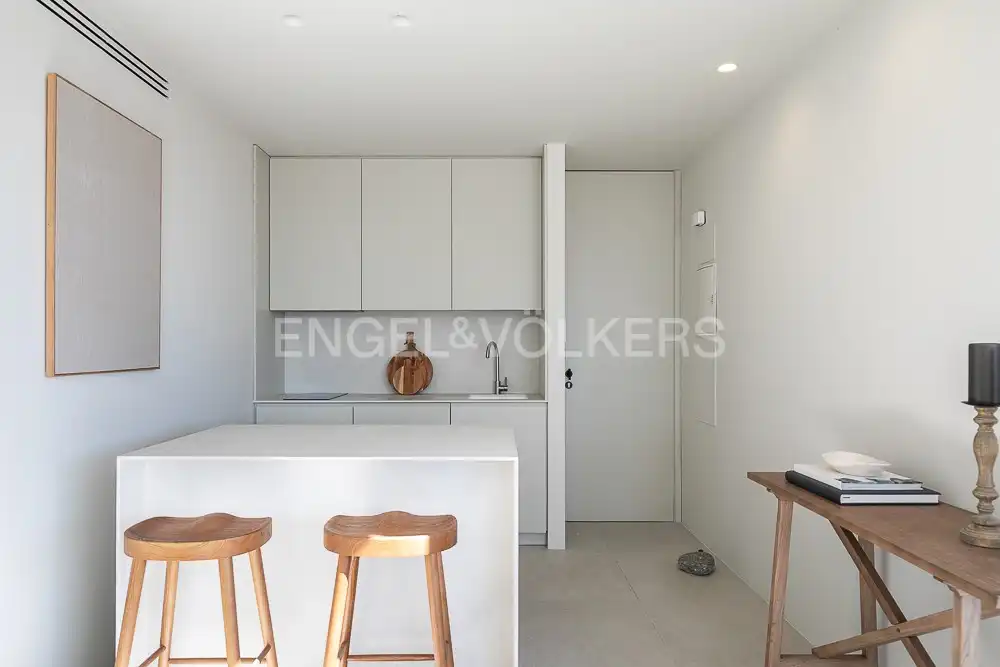 Kitchen of Attic for rent in Valencia  with Air Conditioner, Heating and Terrace