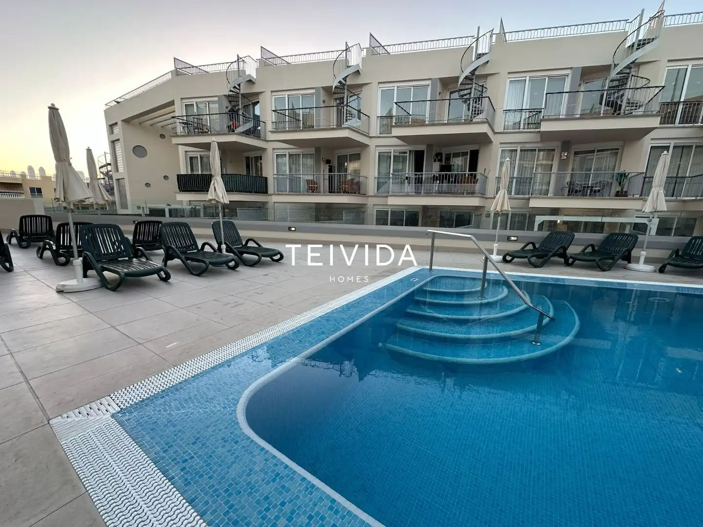 Swimming pool of Flat for rent in Santiago del Teide  with Air Conditioner, Terrace and Swimming Pool