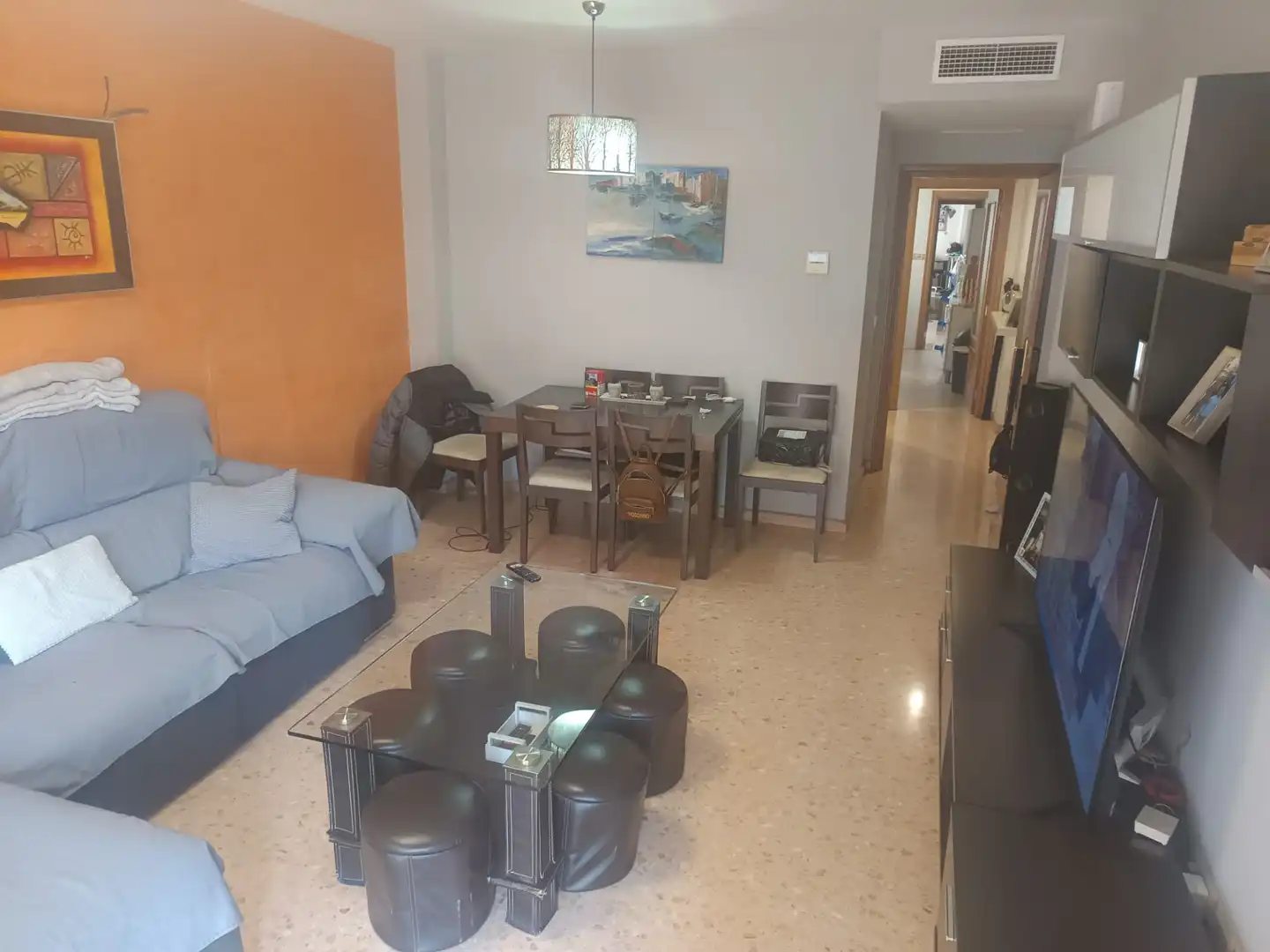 Wohnzimmer von Wohnung zum Verkauf in San Vicente del Raspeig / Sant Vicent del Raspeig mit Klimaanlage, Heizung und Terrasse