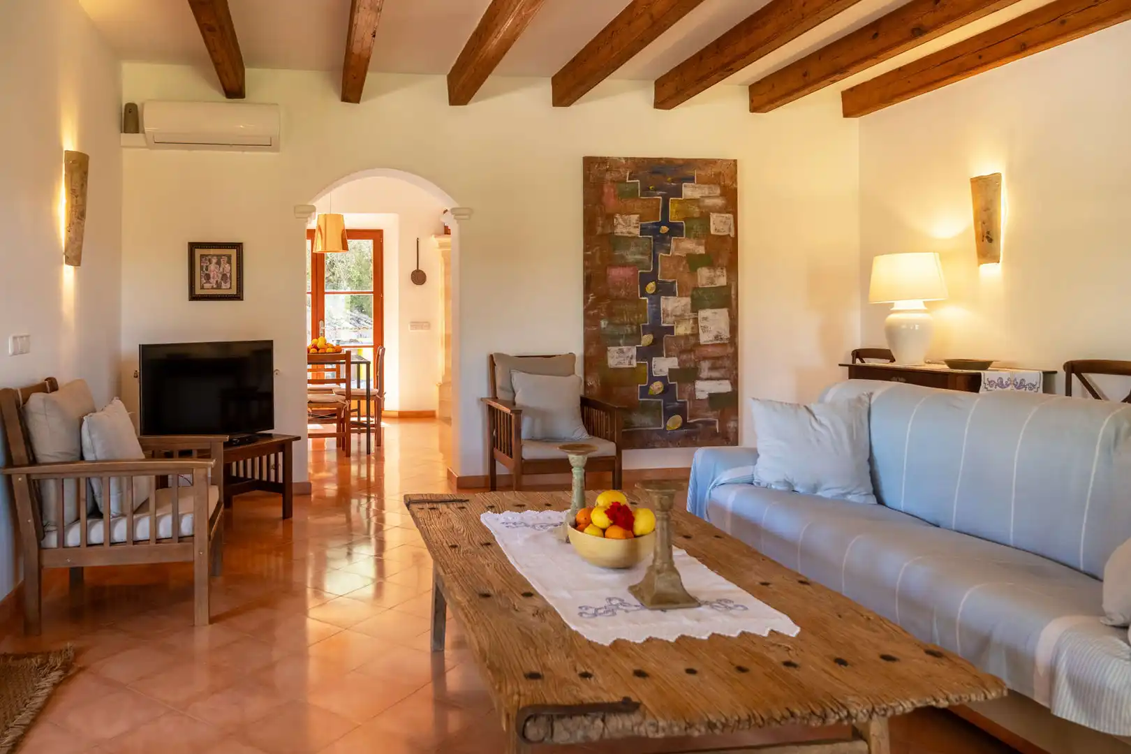 Living room of Country homes for sale in Artà  with Air Conditioner, Heating and Terrace