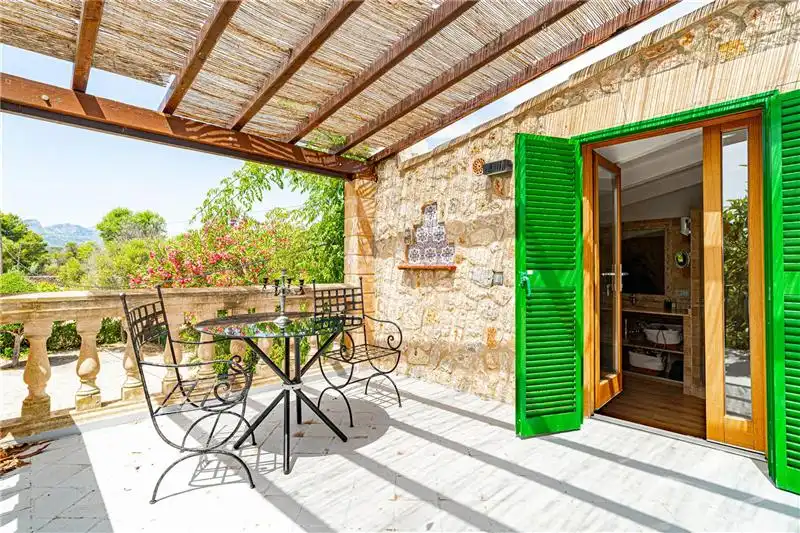 Terrassa de Finca rústica en venda en Pollença amb Aire condicionat, Calefacció i Jardí privat