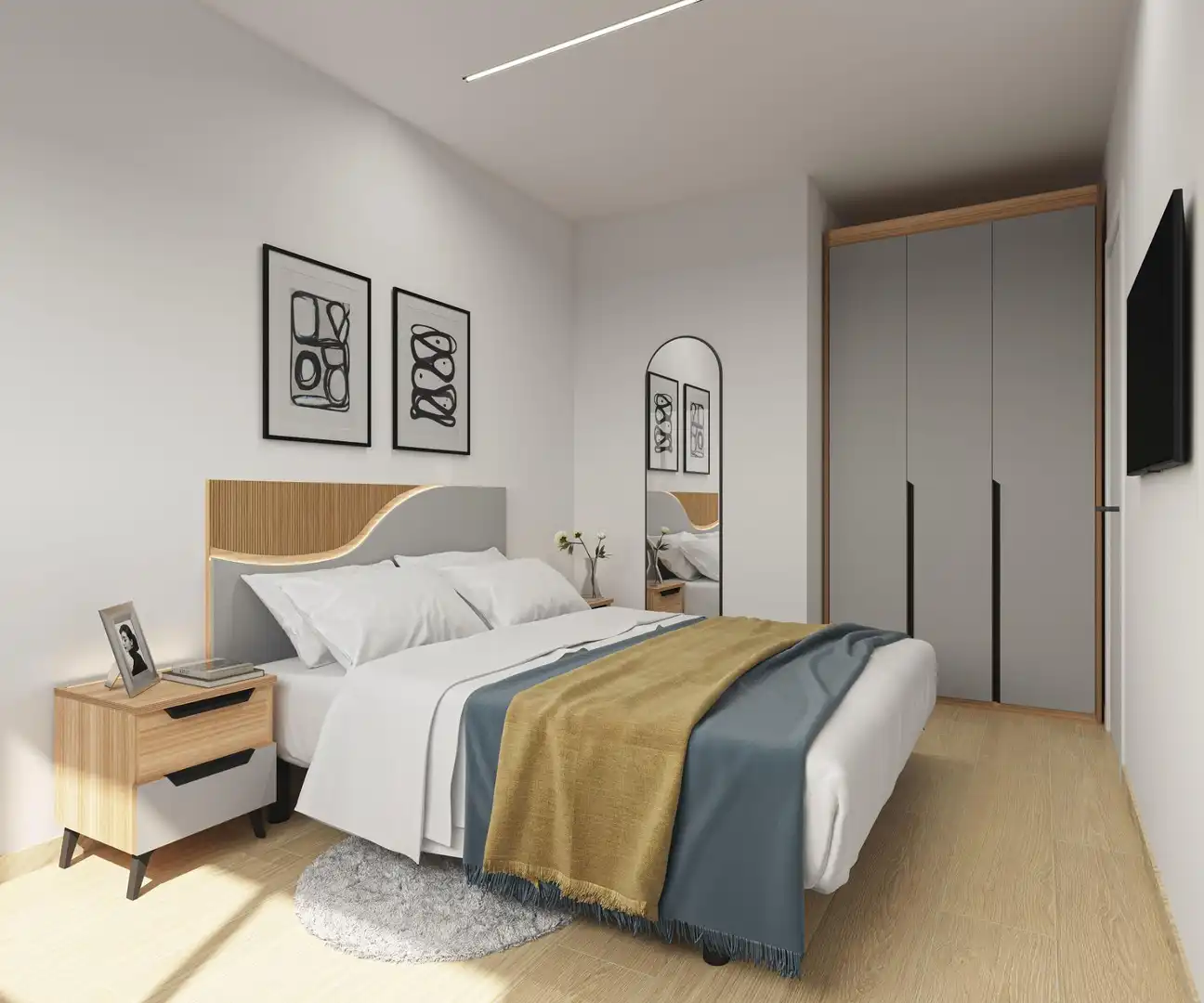 Dormitori de Apartament en venda en Guardamar del Segura amb Aire condicionat, Jardí privat i Terrassa
