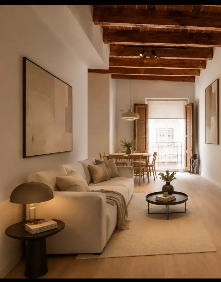 Sala de estar de Piso en venta en Barcelona con Aire acondicionado, Calefacción y Parquet