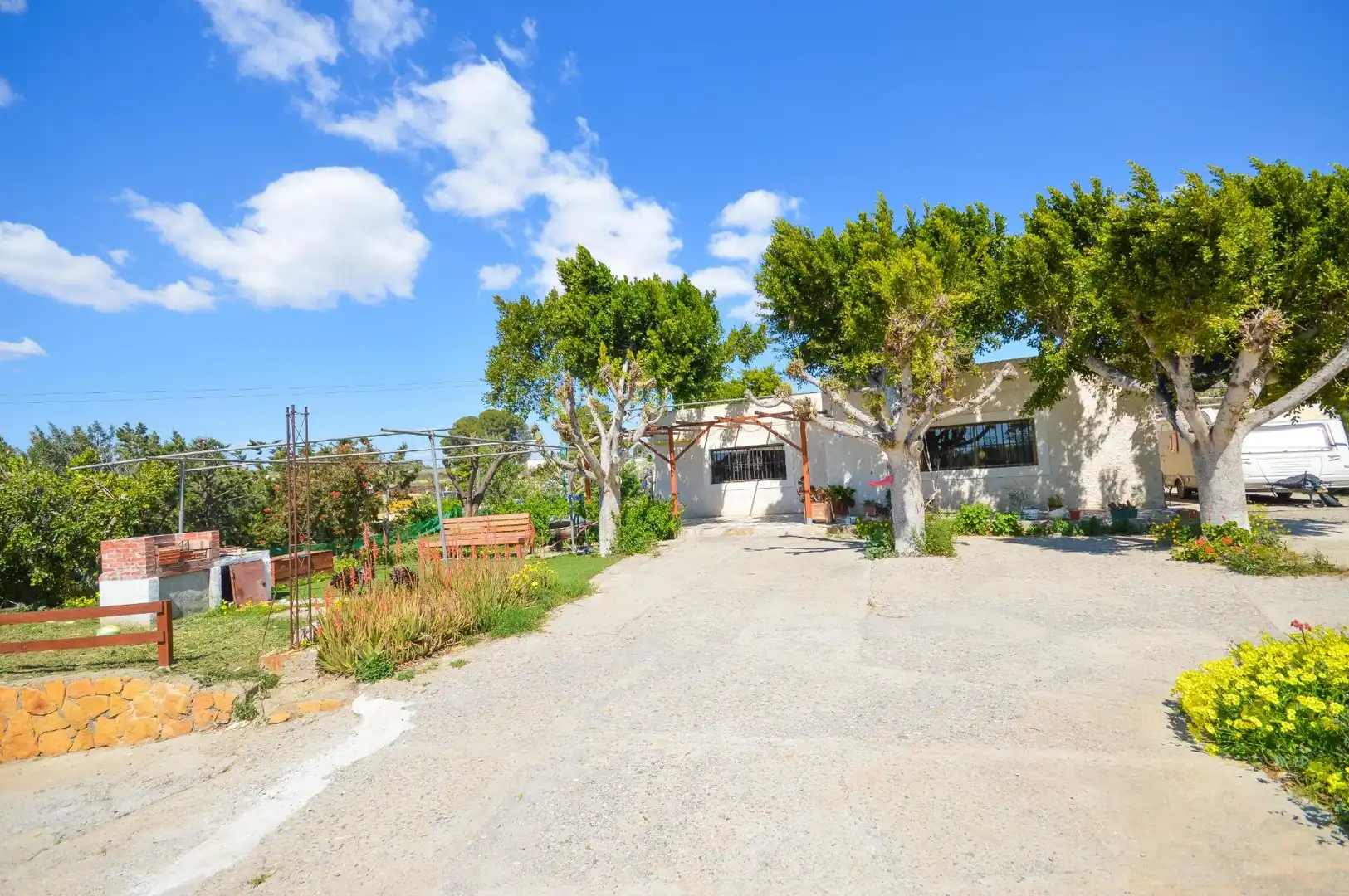 Vista exterior de Finca rústica en venda en Pechina amb Aire condicionat, Jardí privat i Terrassa