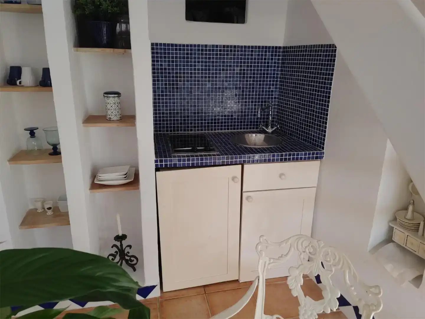 Küche von Wohnung zur Miete in  Palma de Mallorca mit Möbliert, Waschmaschine und Fernseher