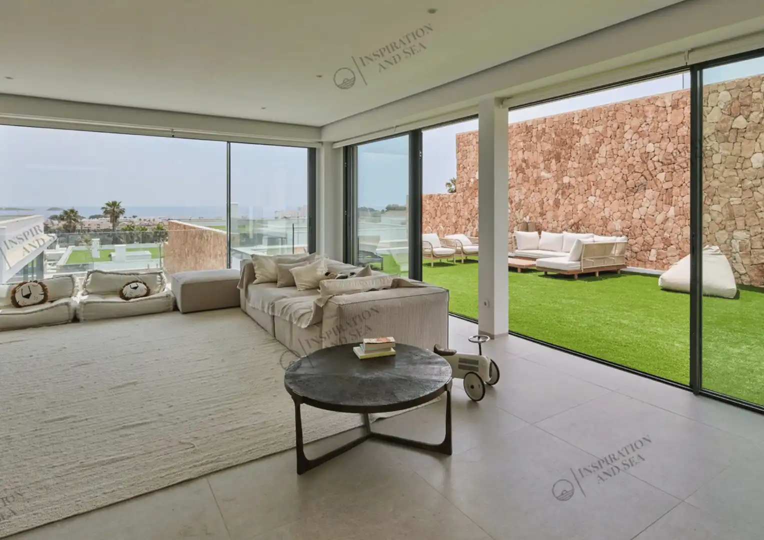 Sala de estar de Casa o chalet en venta en Santa Eulària des Riu con Aire acondicionado, Calefacción y Jardín privado
