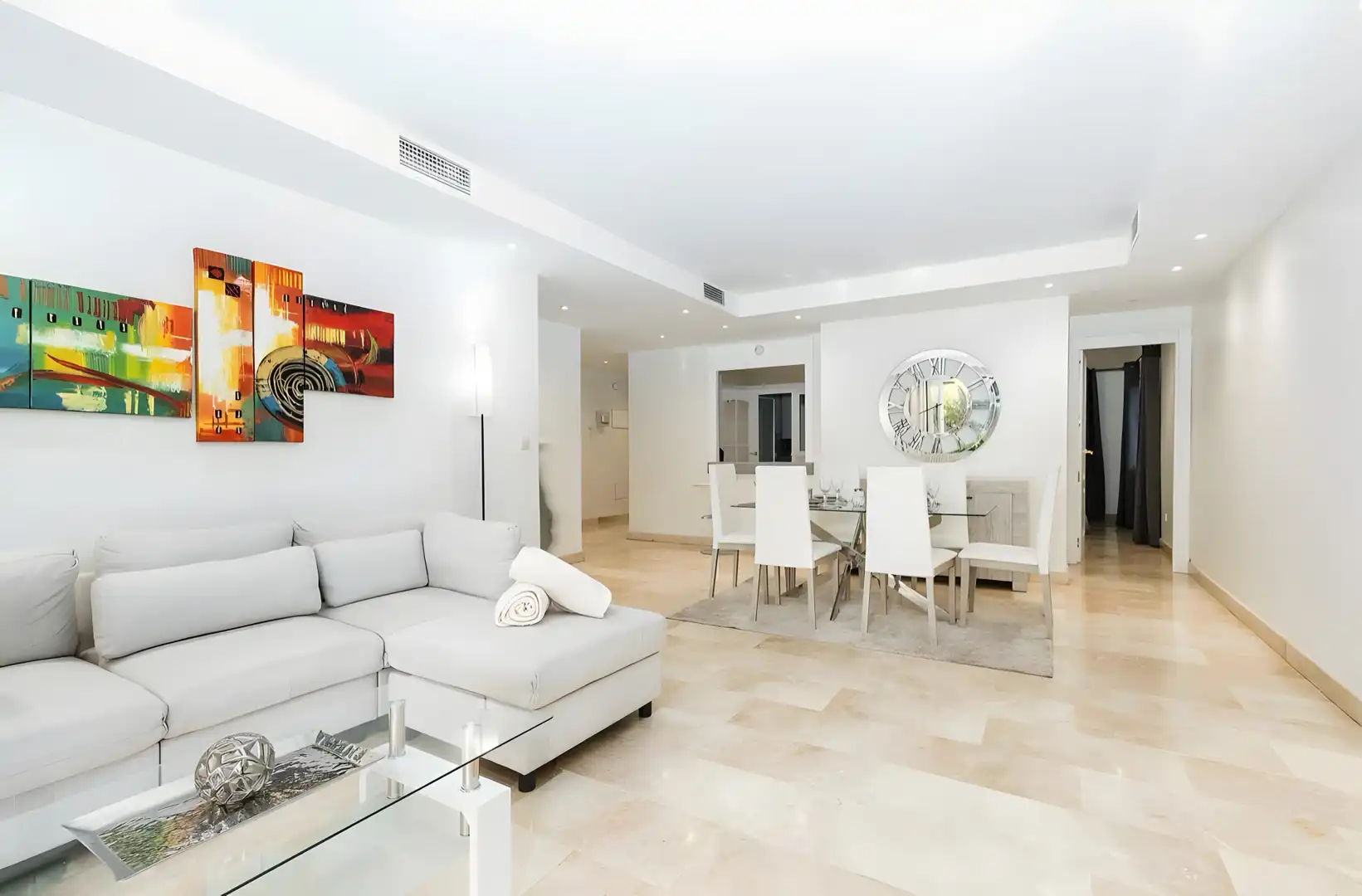 Living room of Apartments for rent in Marbella  with Air Conditioner, Terrace and Swimming Pool