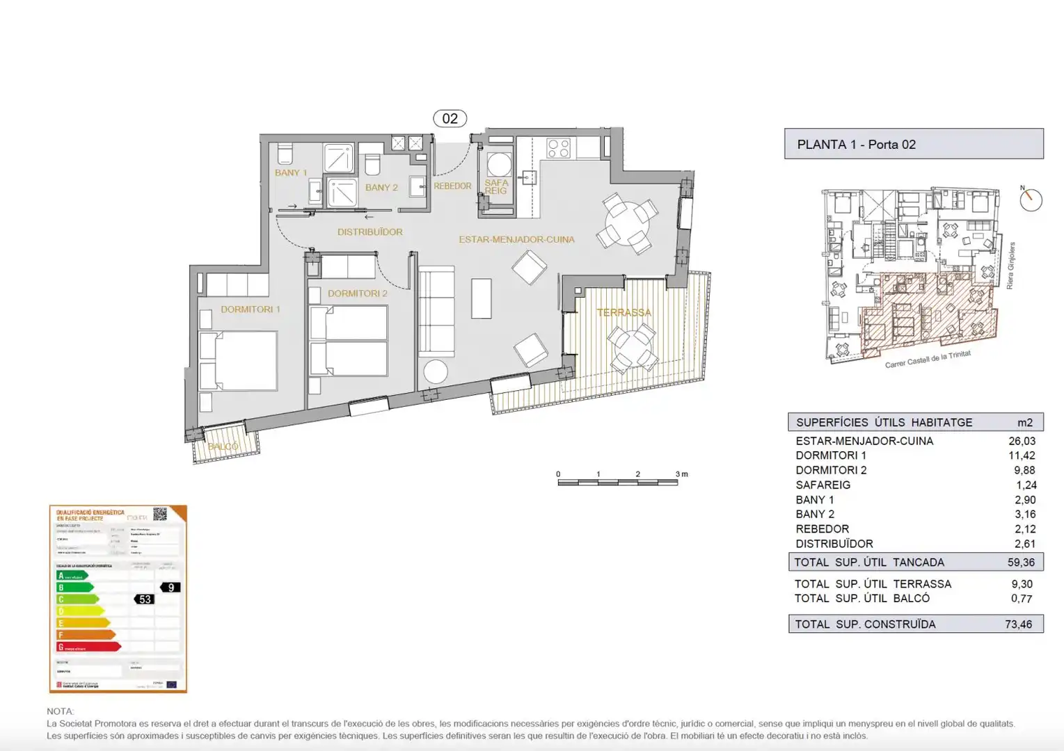 Piso con terraza en venta en CL DEL CASTELL D LA TRINITAT, imagen 50