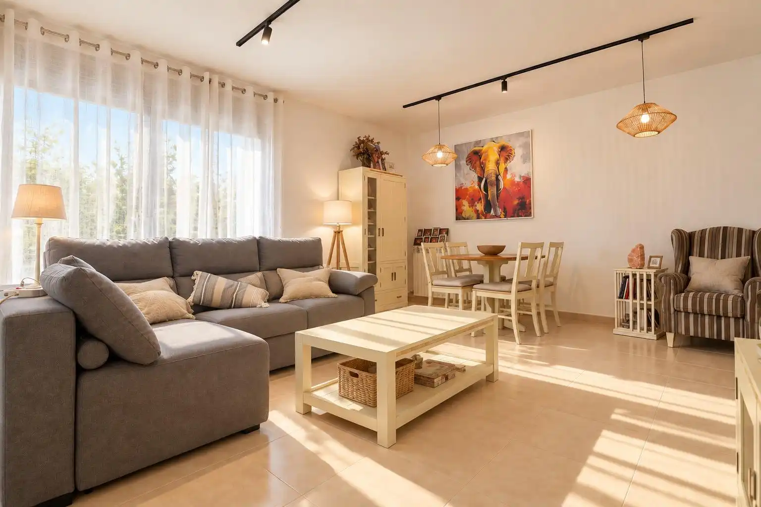 Sala de estar de Casa adosada en venta en Cambrils con Aire acondicionado, Calefacción y Terraza
