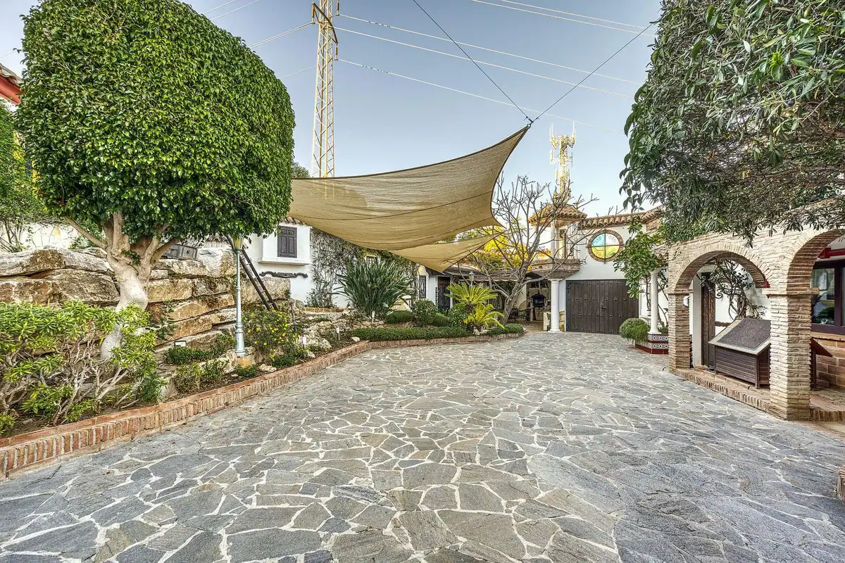 Exterior view of Detached homes for sale in Marbella  with Air Conditioner, Terrace and Storage room