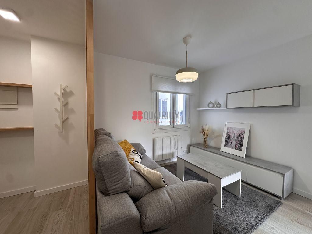 Living room of Flat for sale in A Estrada   with Heating, Storage room and Furnished