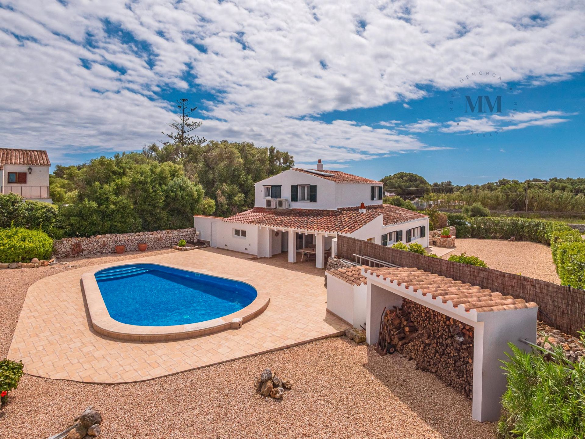 Exterior view of House or chalet for sale in Sant Lluís  with Air Conditioner, Private garden and Terrace
