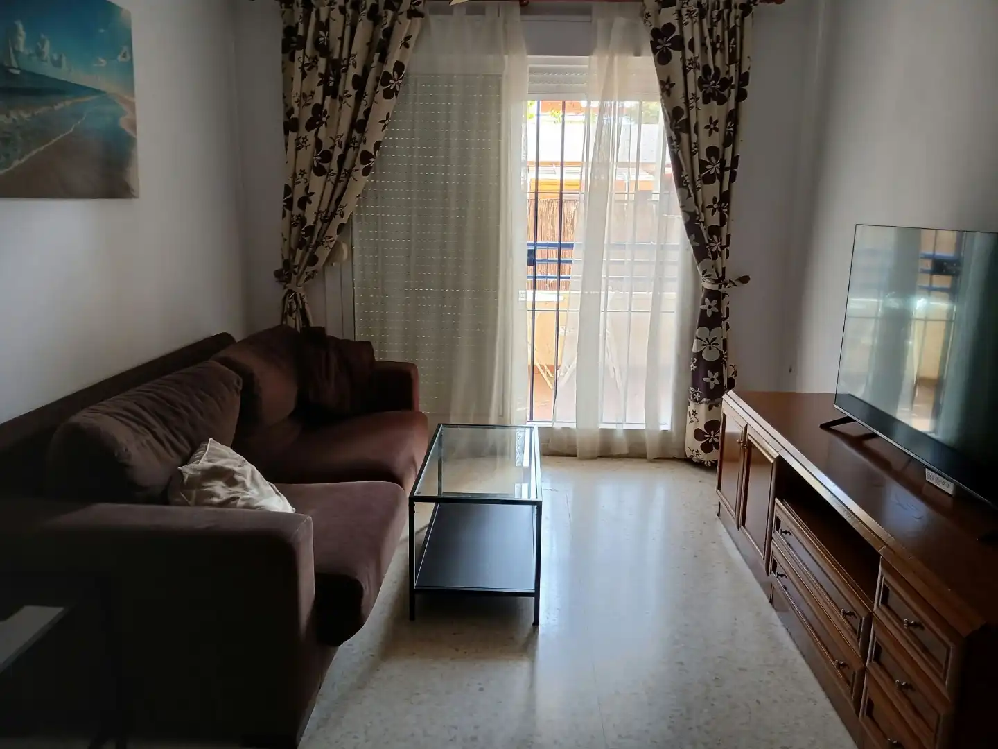 Wohnzimmer von Erdgeschoss zur Miete in Sanlúcar de Barrameda mit Terrasse, Schwimmbad und Balkon