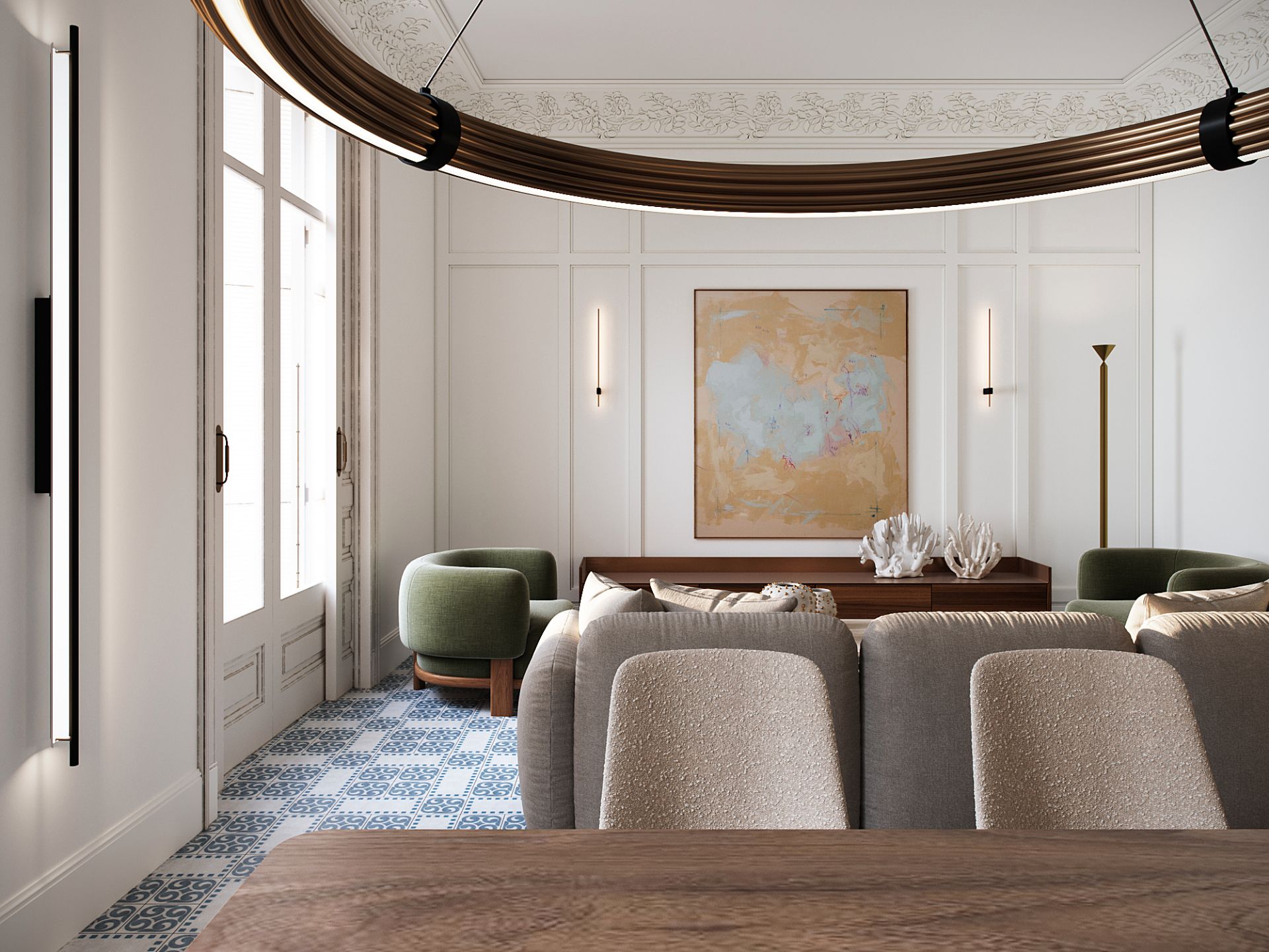 Menjador de Pis en venda en  Barcelona Capital amb Aire condicionat, Calefacció i Moblat