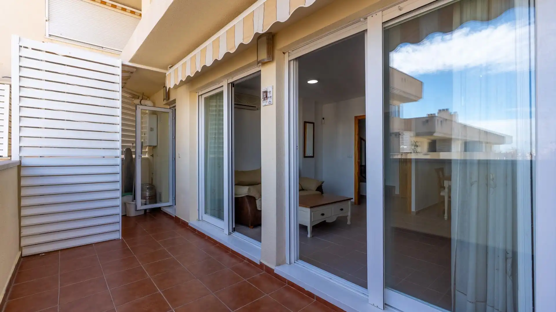 Balcony of Attic for rent in Villajoyosa / La Vila Joiosa  with Air Conditioner, Heating and Private garden