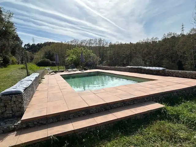 Piscina de Finca rústica de alquiler en Vallgorguina con Calefacción, Jardín privado y Piscina