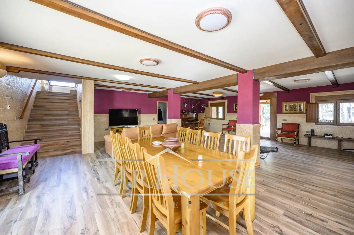 Comedor de Finca rústica en venta en Perales de Tajuña con Aire acondicionado, Calefacción y Jardín privado
