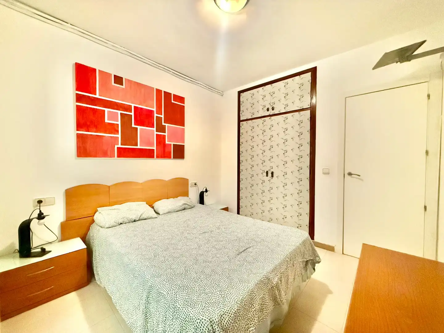 Bedroom of Flat for sale in Blanes  with Air Conditioner, Parquet flooring and Furnished