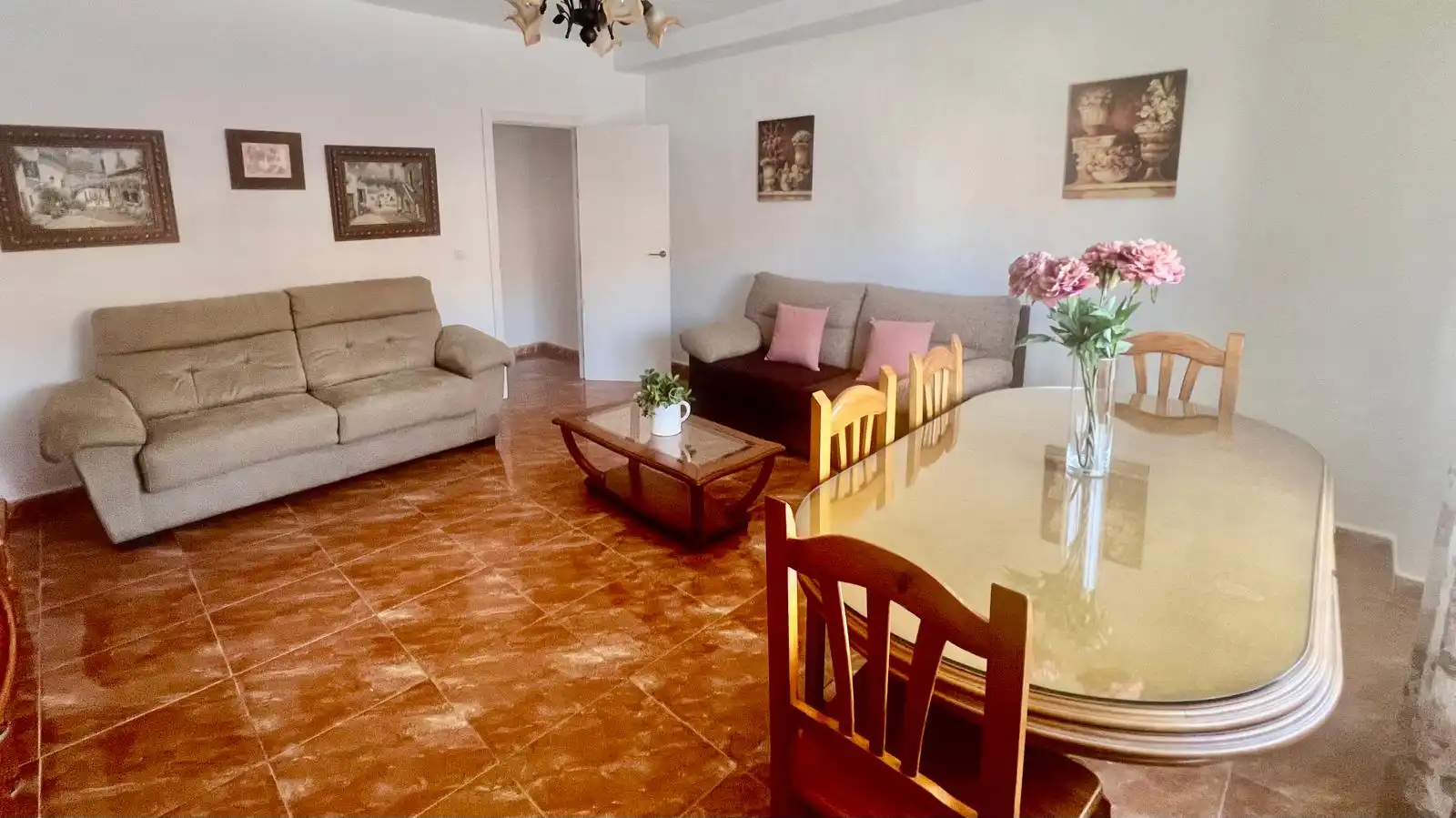 Sala de estar de Piso de alquiler en Cártama con Terraza, Amueblado y Horno