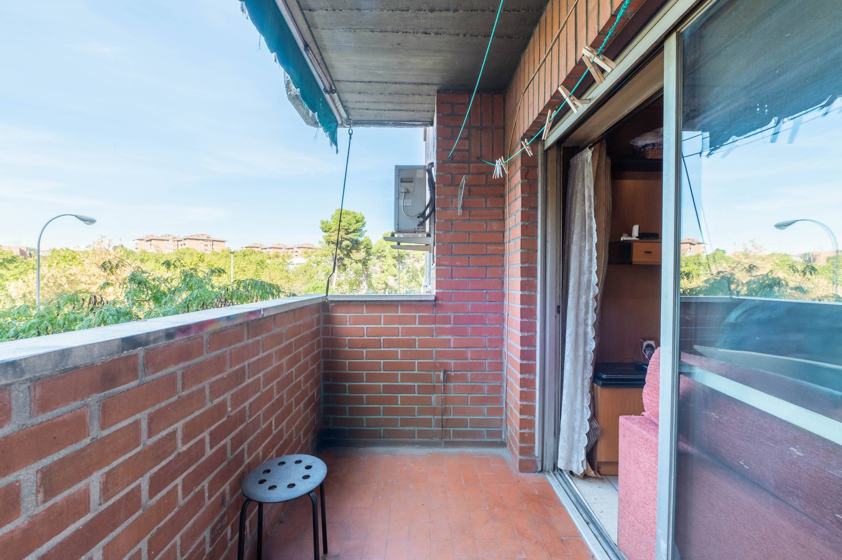 Balcony of Flat for sale in  Madrid Capital  with Air Conditioner, Heating and Terrace