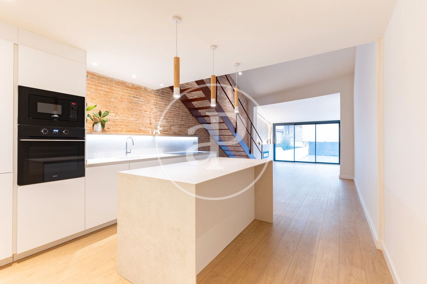 Kitchen of Single-family semi-detached for sale in Sabadell  with Air Conditioner, Heating and Terrace