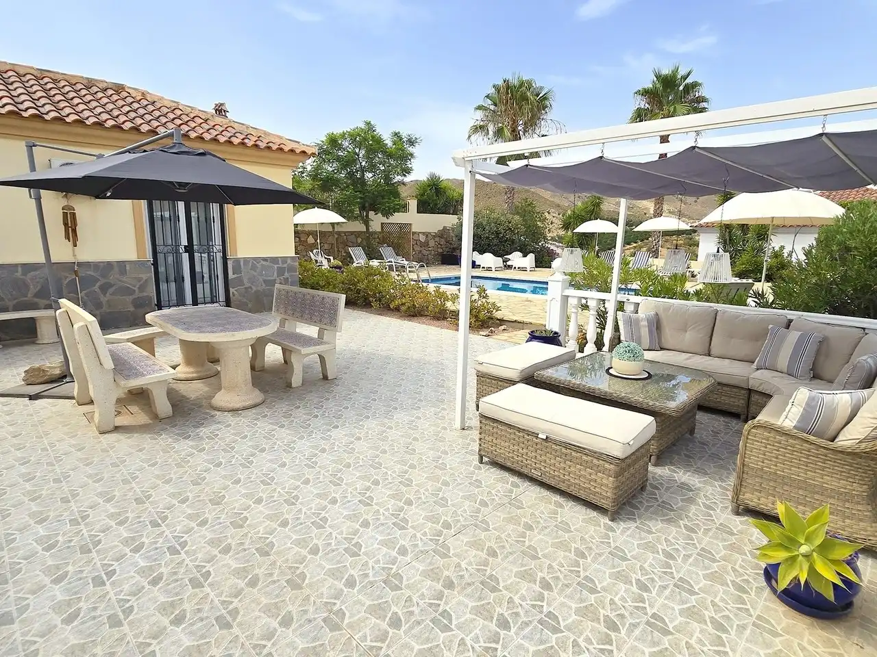 Terrassa de Casa o xalet en venda en Arboleas amb Aire condicionat, Terrassa i Piscina