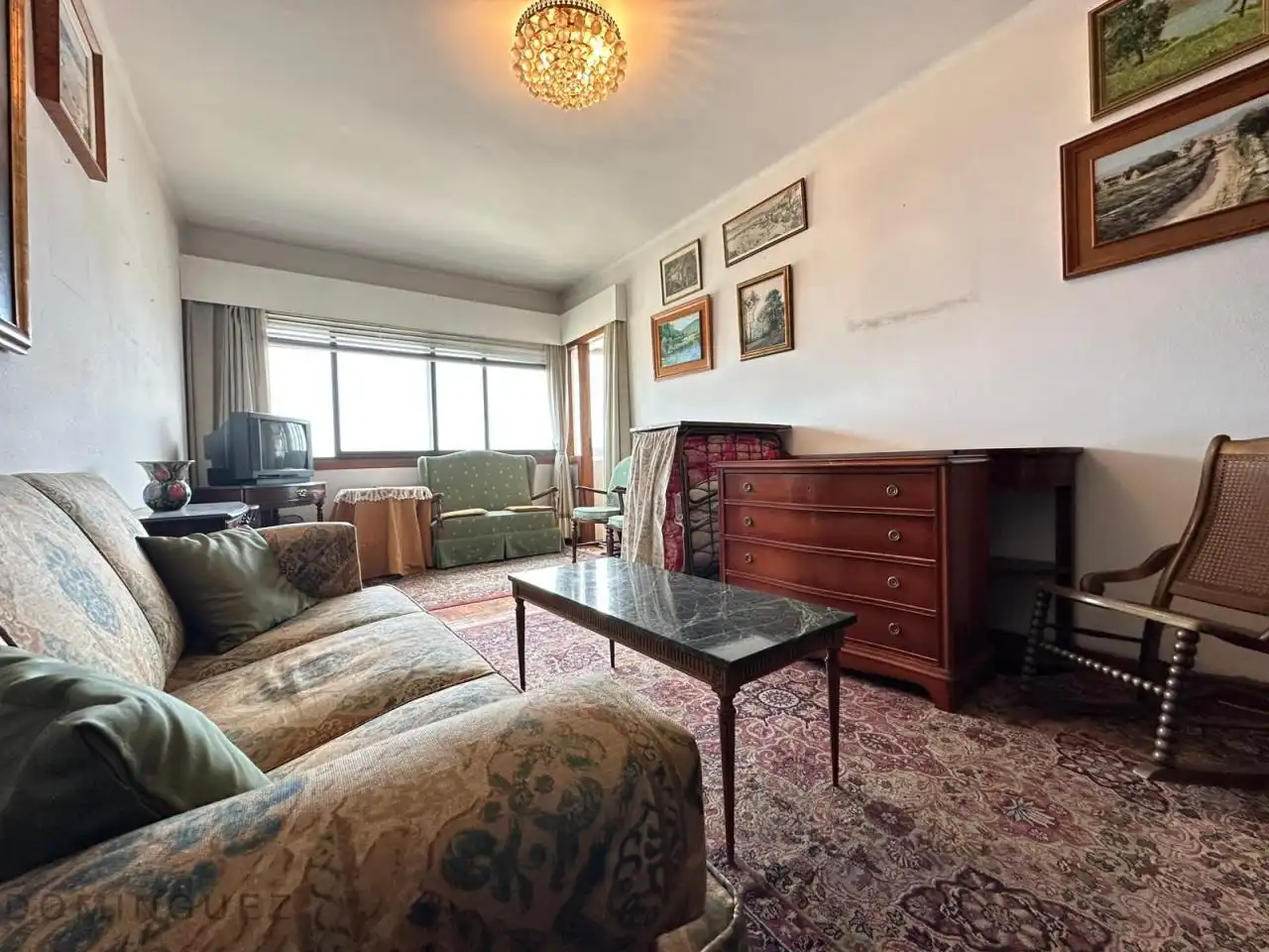 Sala d'estar de Pis en venda en Vigo  amb Calefacció, Parquet i Terrassa