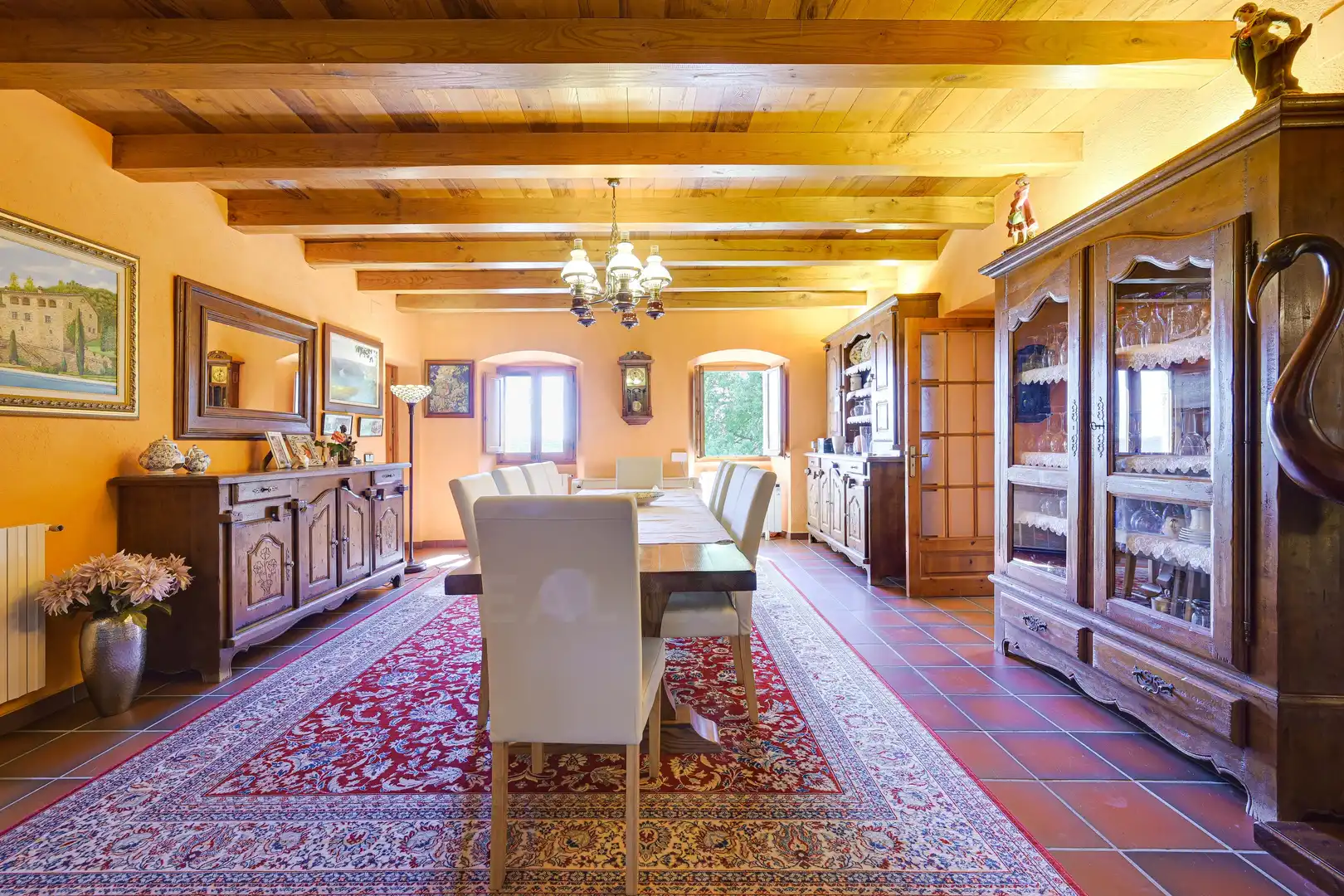 Comedor de Finca rústica en venta en Amer con Aire acondicionado, Calefacción y Terraza