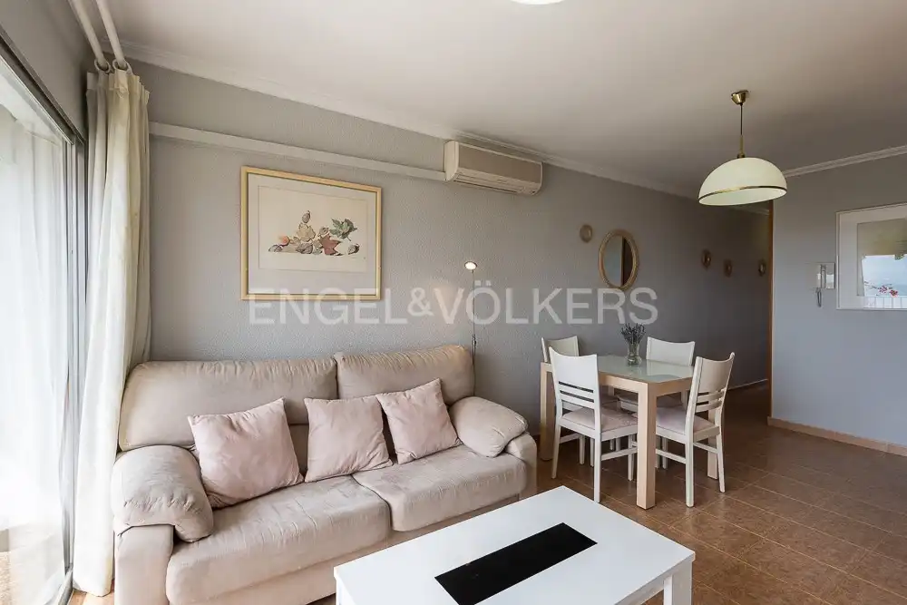 Wohnzimmer von Wohnung zur Miete in La Pobla de Farnals mit Klimaanlage, Heizung und Privatgarten