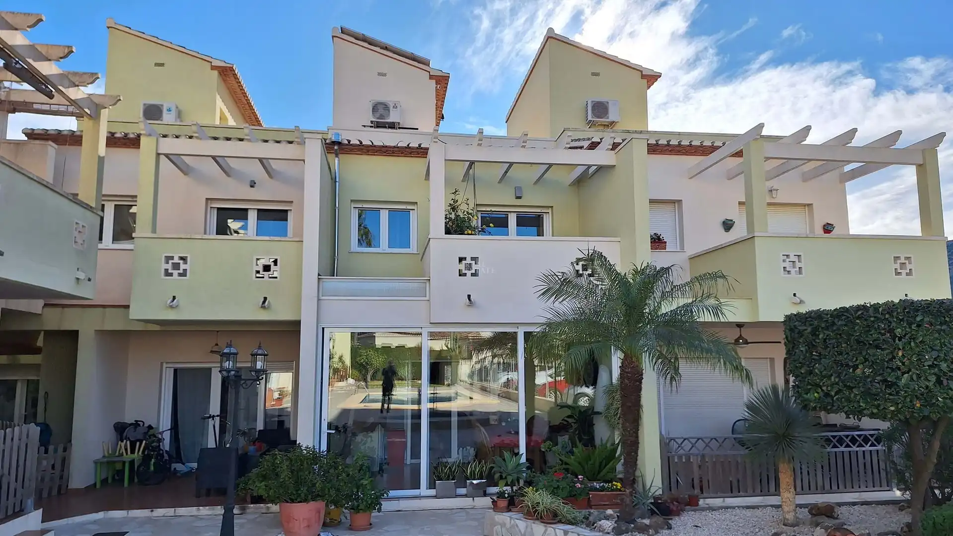 Exterior view of Detached homes for sale in El Ràfol d'Almúnia  with Air Conditioner, Terrace and Swimming Pool