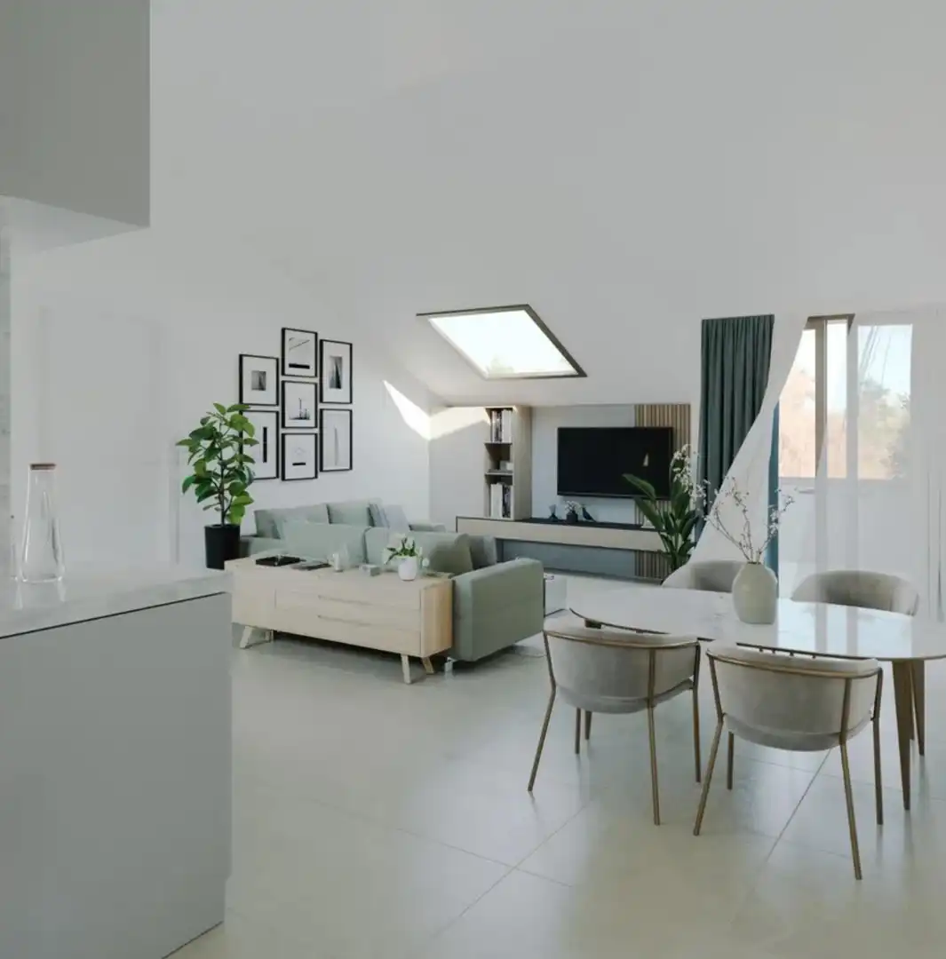 Wohnzimmer von Erdgeschoss zum Verkauf in Fuengirola mit Klimaanlage, Privatgarten und Abstellraum