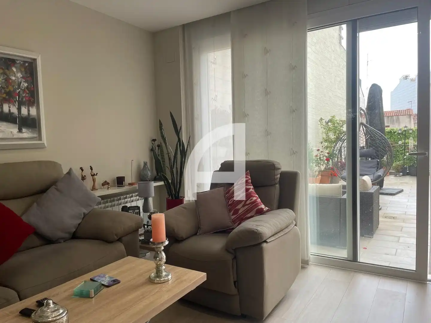 Living room of Houses for sale in Terrassa  with Air Conditioner, Heating and Private garden