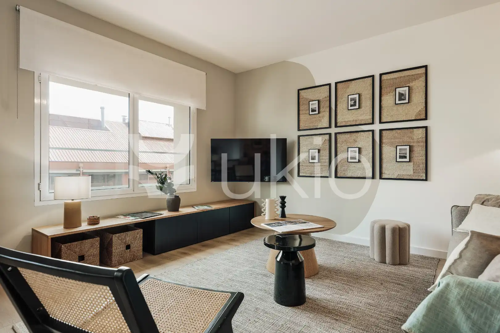 Sala d'estar de Apartament de lloguer en Barcelona amb Aire condicionat, Calefacció i Moblat