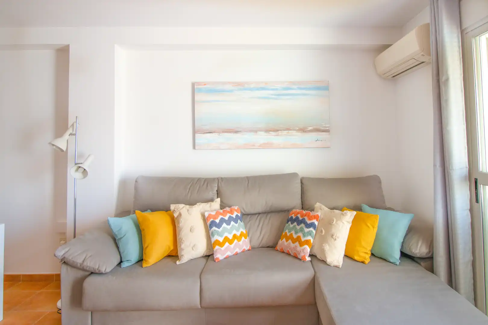 Sala de estar de Ático de alquiler en Jávea / Xàbia con Aire acondicionado, Calefacción y Terraza