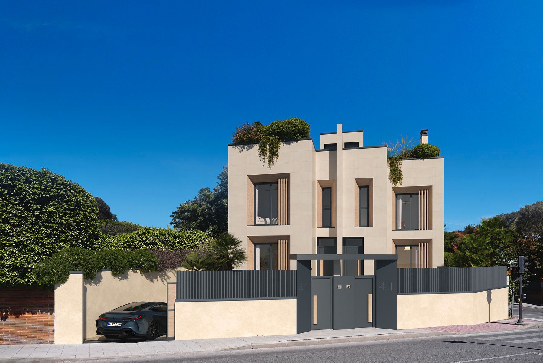 Exterior view of House or chalet for sale in Pozuelo de Alarcón  with Air Conditioner, Heating and Private garden