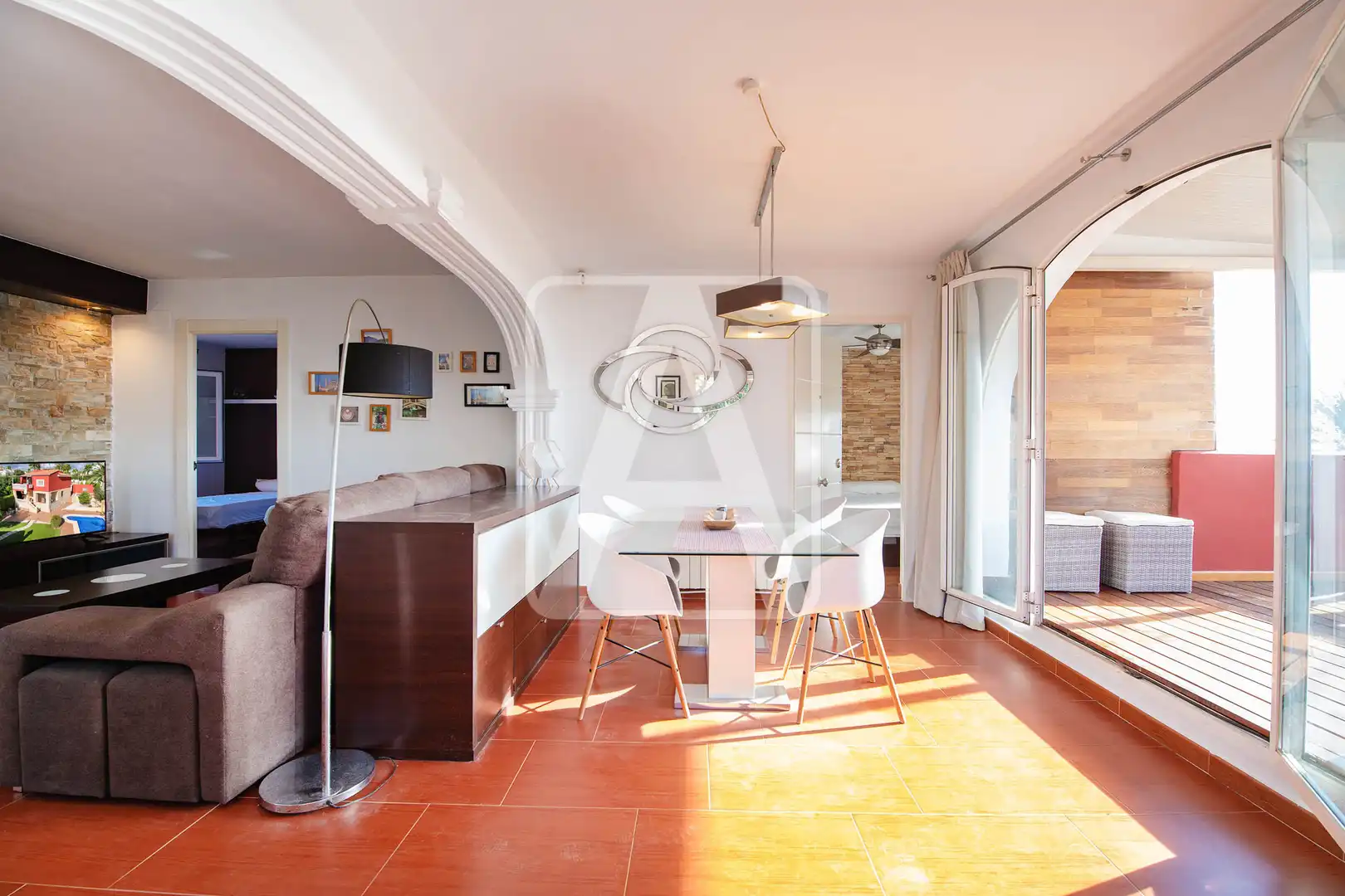 Sala d'estar de Casa o xalet en venda en Calpe / Calp amb Aire condicionat, Calefacció i Jardí privat