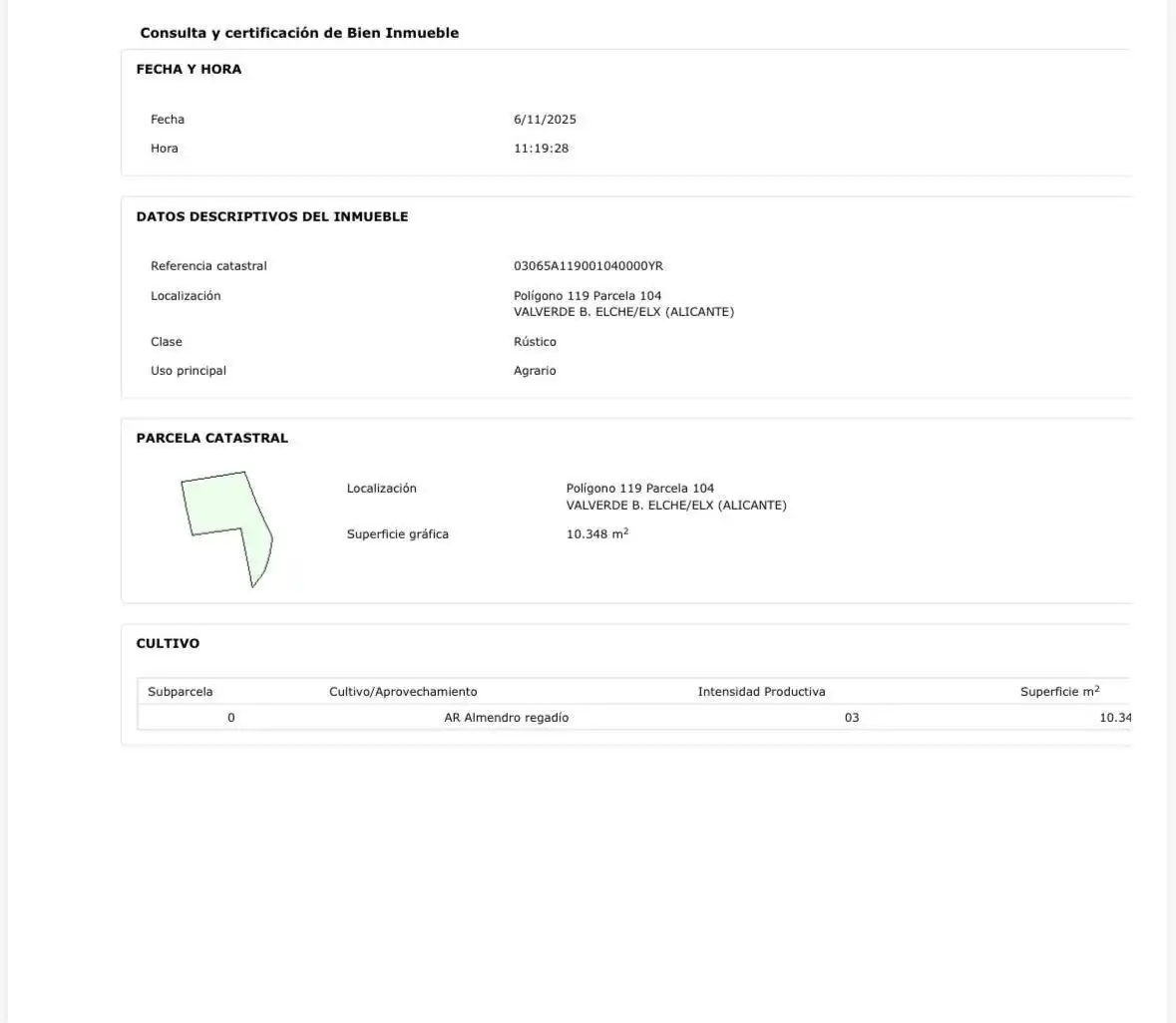 Terrain rustique à vendre à Partida Valverde Bajo, imagen 10
