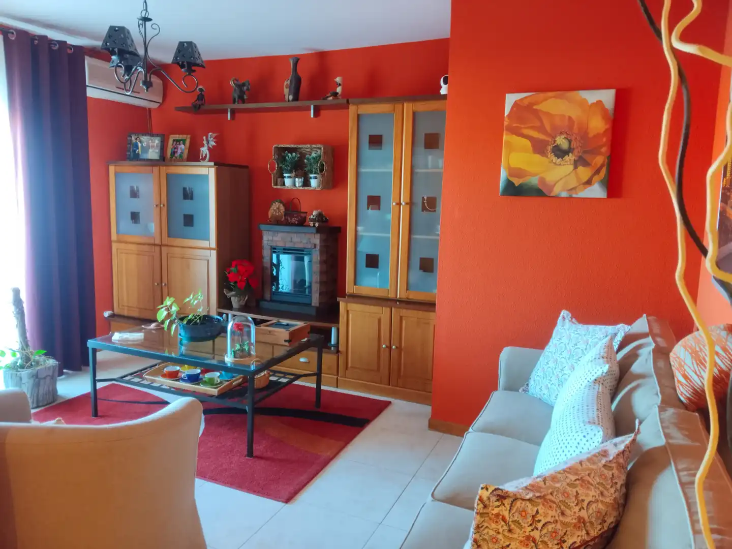 Wohnzimmer von Wohnung zum Verkauf in Ciempozuelos mit Klimaanlage, Heizung und Terrasse