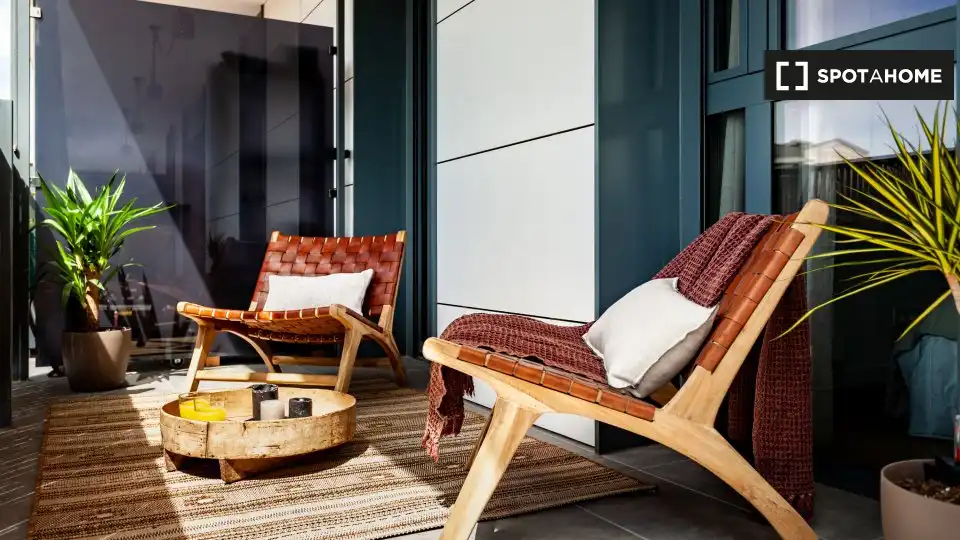 Terrassa de Apartament per a compartir en Barcelona amb Aire condicionat, Terrassa i Moblat