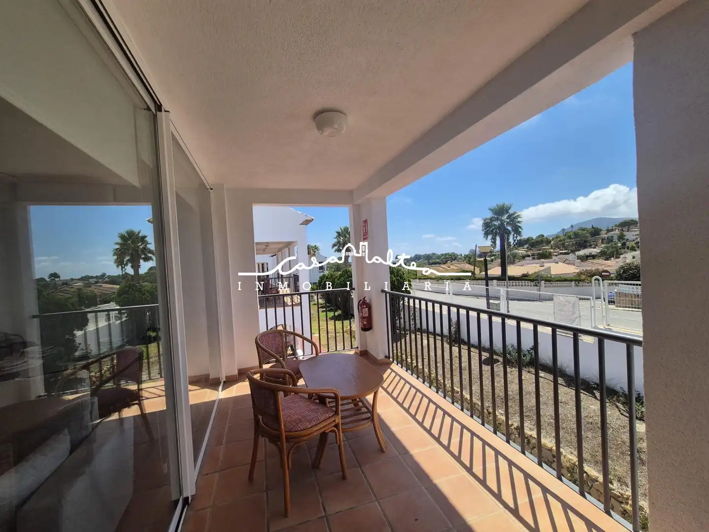 Terrasse von Wohnungen zur Miete in L'Alfàs del Pi mit Klimaanlage, Heizung und Privatgarten