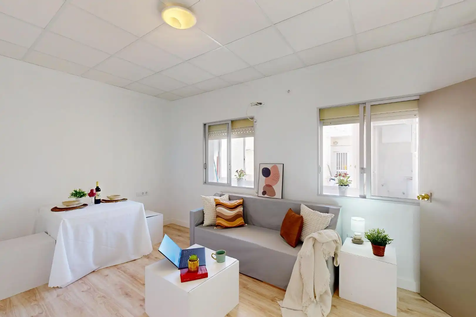 Wohnzimmer von Wohnung zum Verkauf in Cartagena mit Klimaanlage, Heizung und Balkon