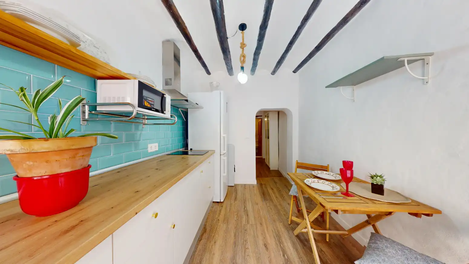 Cocina de Casa adosada en venta en Sax con Jardín privado, Terraza y Trastero