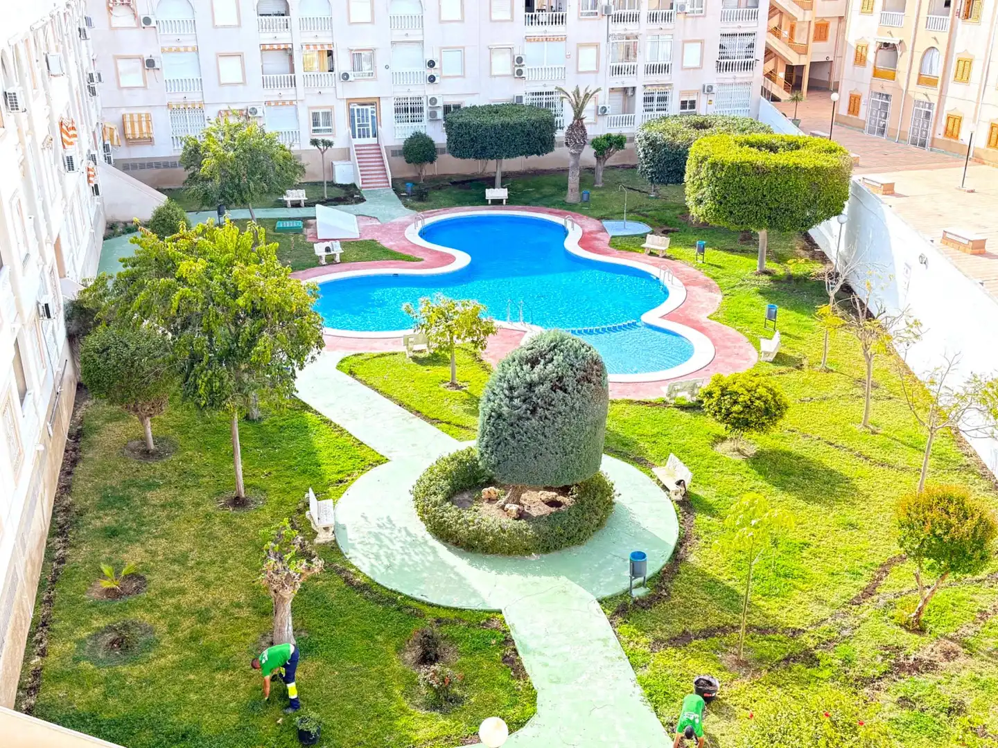 Piscina de Planta baixa en venda en Torrevieja amb Aire condicionat, Jardí privat i Moblat