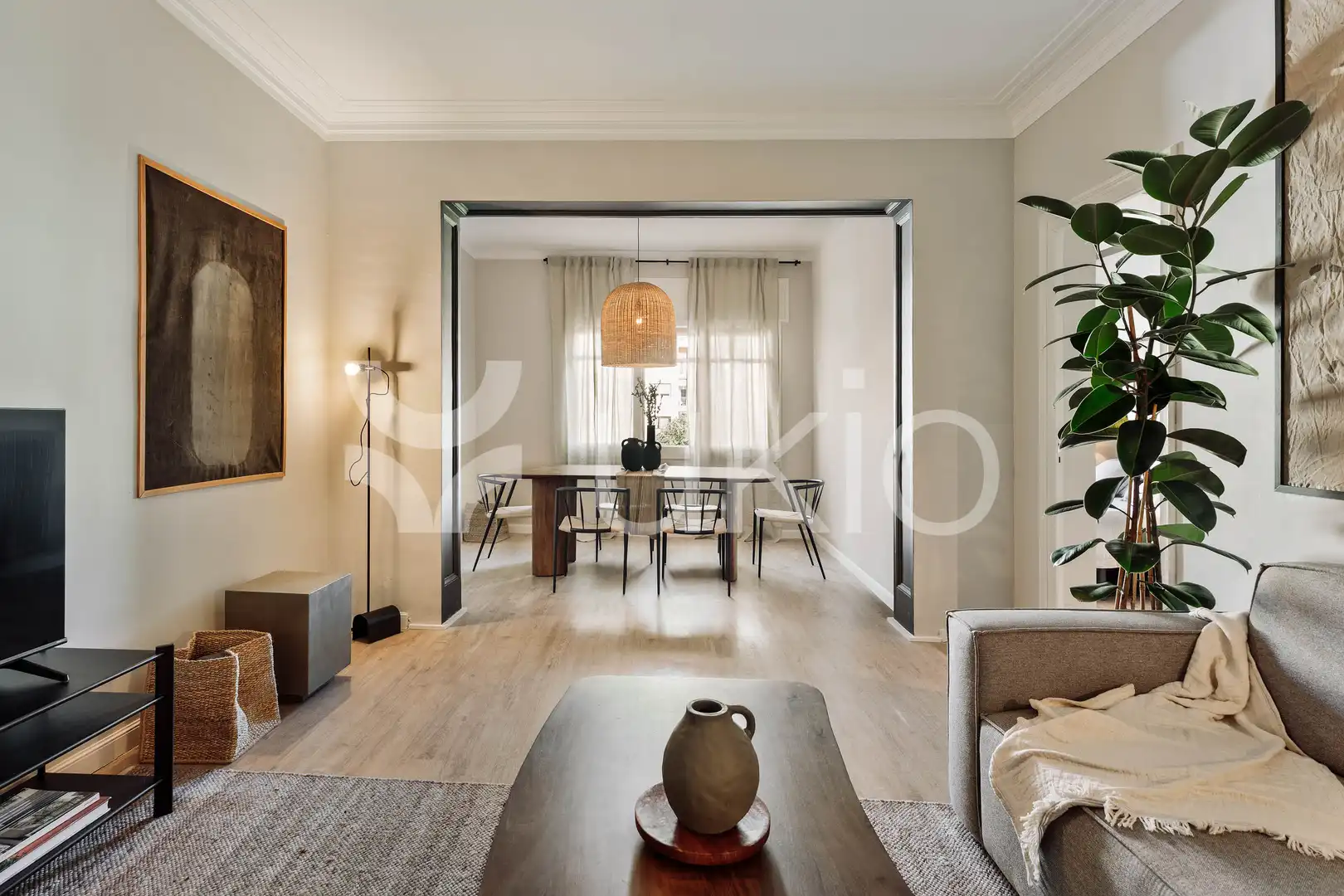 Living room of Apartments for rent in Barcelona  with Air Conditioner, Heating and Furnished