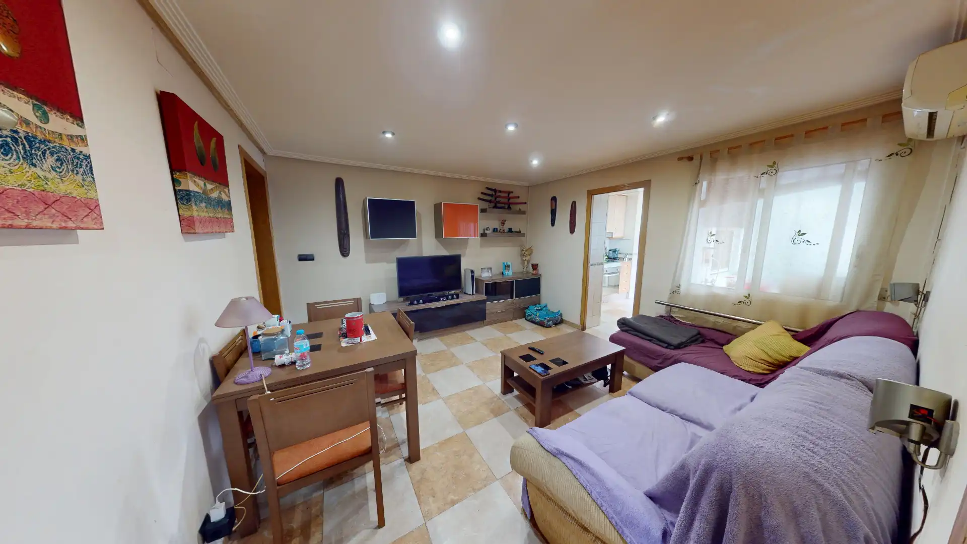 Sala de estar de Piso en venta en Alicante / Alacant con Aire acondicionado, Amueblado y Horno