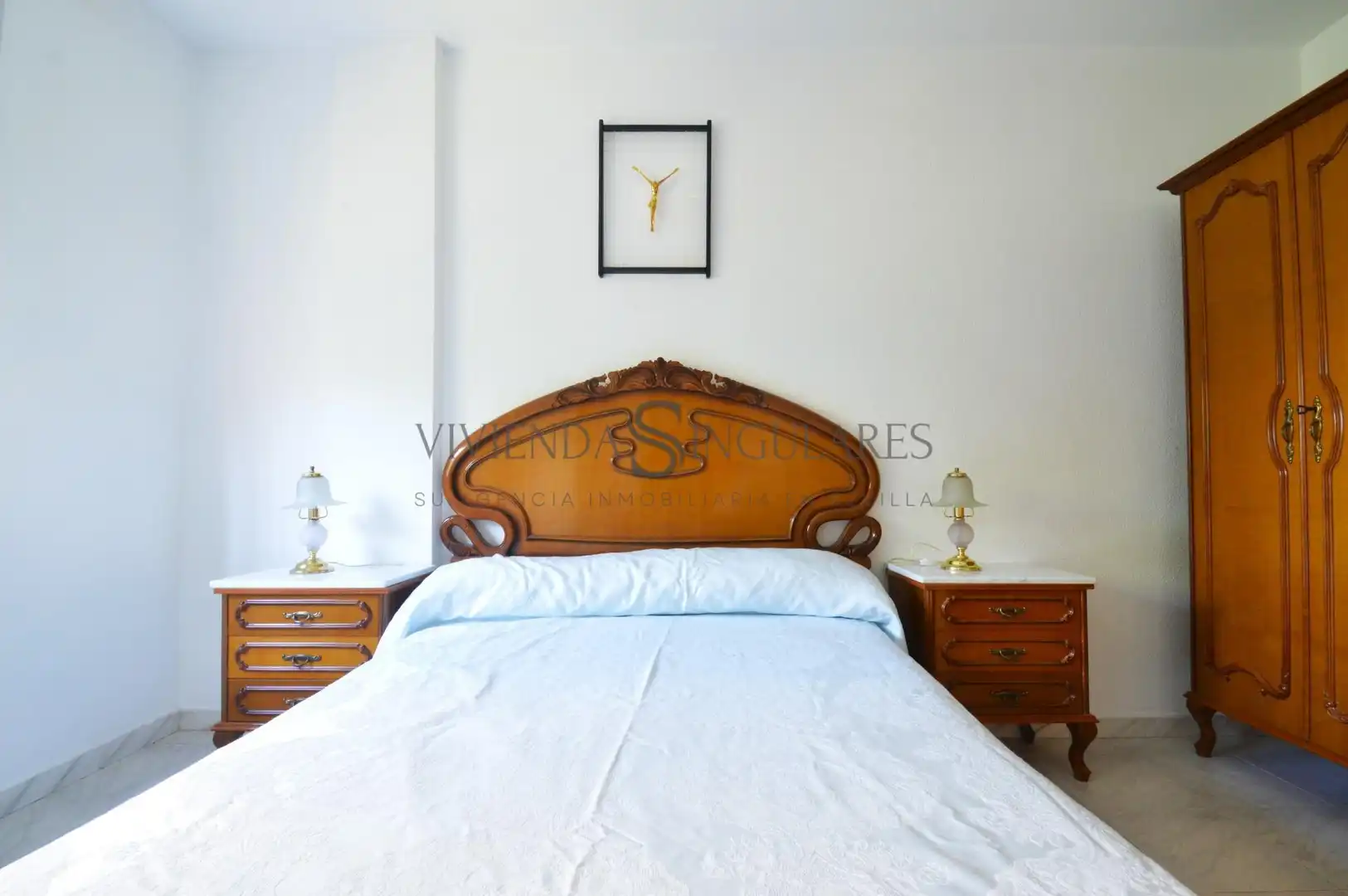 Schlafzimmer von Wohnung zur Miete in Sevilla mit Klimaanlage, Privatgarten und Terrasse